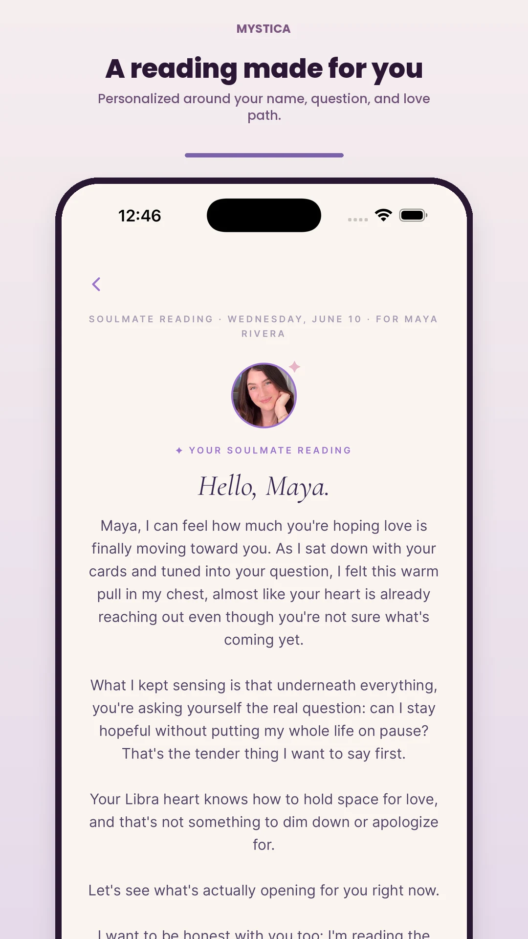 Mystica Psychic Readings screenshot
